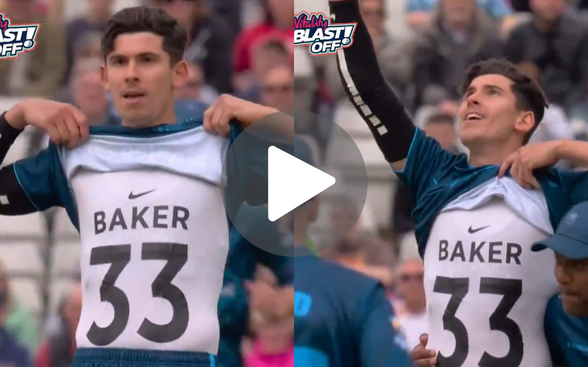 [Watch] Patrick Brown's 'Emotional Tribute' To Late Cricketer Josh Baker During T20 Blast 2024